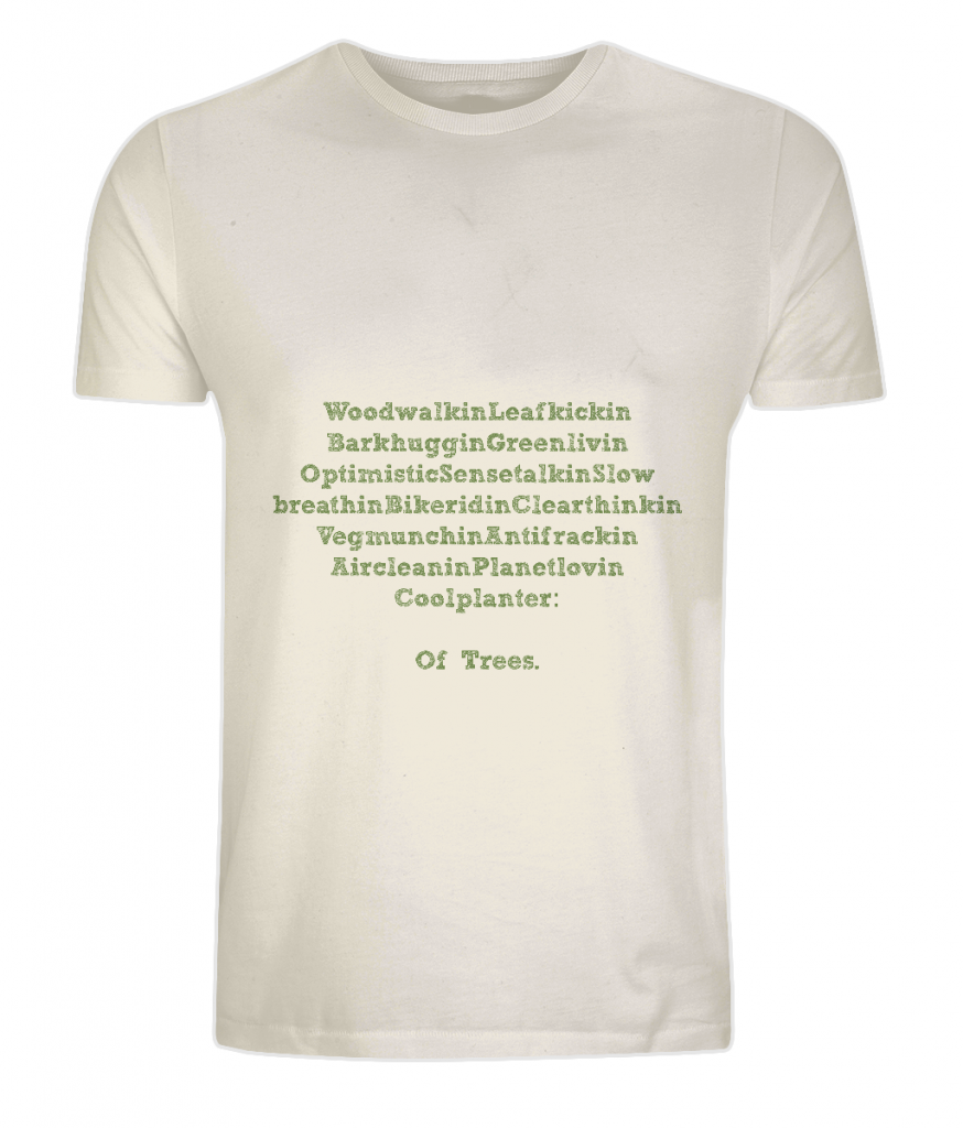 Ethical organic cotton tee shirt from The Word Forest Organisation