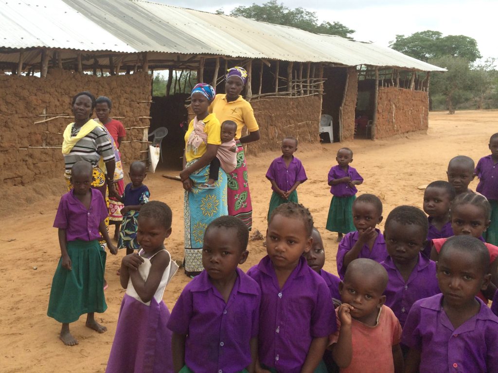 Kadunguni Primary School: we'll be replacing these huts & building the children safe, new classrooms.