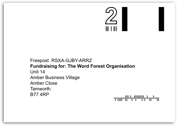 freepost envelope for Recycling for Good Causes