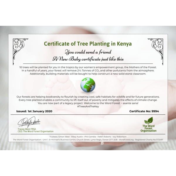 Certificates of Tree Planting Archives - The Word Forest ...