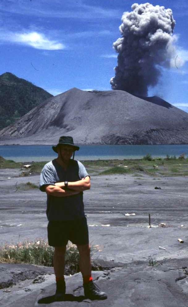 Professor Bill McGuire at Tavurvur, Papua New Guinea