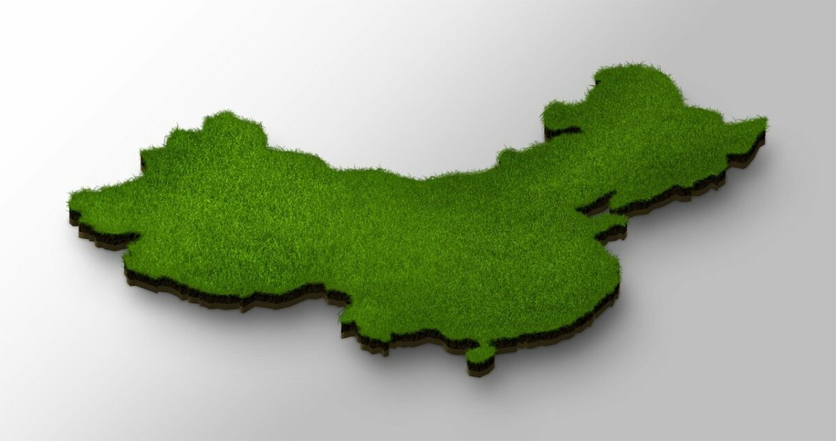 Green shape of China by BUMIPUTRA on Pixabay