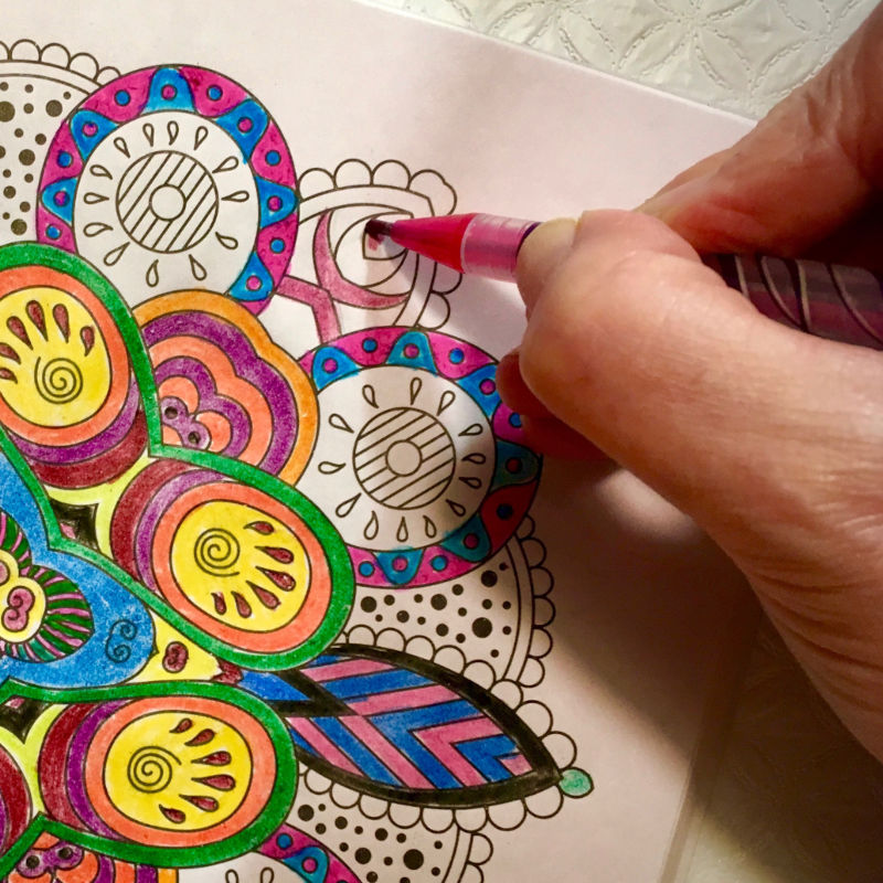 Colouring a Mandala